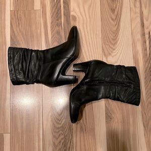 Black Leather Booties